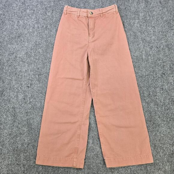 Free People Pants - Free People Pants Womens 26 Pink Wide Leg Cropped High Rise